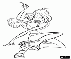 Colorear Bloom, la l�der del Winx Club