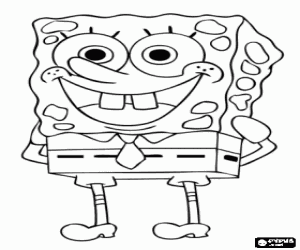 Colorear Bob Esponja es el protagonista de las aventuras en Fondo de Bikini junto con sus vecinos y amigos
