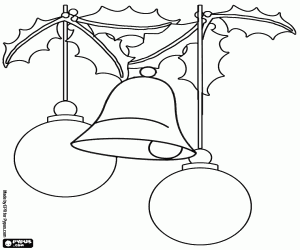 Colorear Bolas y campana para decorar el �rbol de Navidad