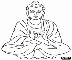 Colorear Buda Gautama sentado