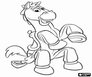 Colorear Bullseye es el caballo de Woody