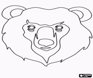 Colorear Cara de oso