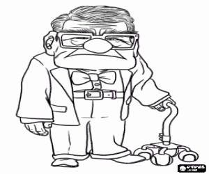 Colorear Carl Fredricksen, un hombre de 78 a�os que cumplir� su gran sue�o
