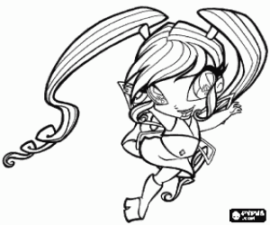Colorear Chatta, la pixie de Flora