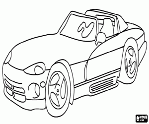 Colorear Coche deportivo - Cabriolet