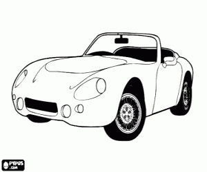 Colorear Coche deportivo descapotable