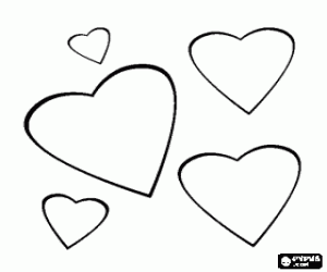 Colorear Decoraci�n de corazones para el d�a de San Valent�n o de los Enamorados