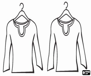 Colorear Dos blusas primaverales para chica