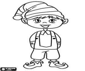 Colorear Duende de Navidad 