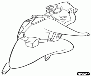 Colorear El agente Blaster en acci�n