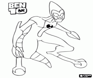 Colorear El alien XLR8 es la primera transformaci�n de Ben 10 con el Omnitrix
