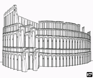 Colorear El Coliseo de Roma, gran anfiteatro donde ten�an lugar las luchas de gladiadores