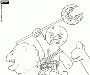 Colorear El hombre de jengibre o Gingy es una galleta que lucha y ayuda a Shrek