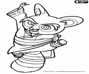 Colorear El Maestro Shifu, el mejor entrenador de guerreros de China