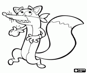 Colorear El zorro Swiper intenta siempre robarle algo a Dora