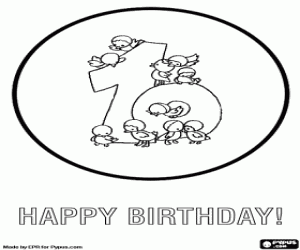 Colorear Felicita el cumplea�os de 10 a�os a tus amigos 