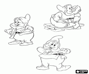 Colorear Feliz es el enano m�s alegre y siempre est� riendo