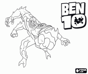Colorear Fourarms o Cuatrobrazos es el alien de ataque preferido de Ben 10
