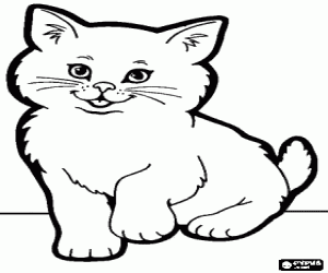 Colorear Gatito mono y simp�tico
