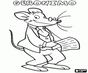 Colorear Geronimo Stilton, el director del peri�dico "El Eco del Roedor" de Ratonia