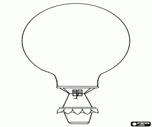 Colorear Globo aerost�tico blanco
