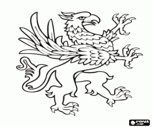 Colorear Grifo es un ser volador muy feroz, mitad le�n y mitad �guila