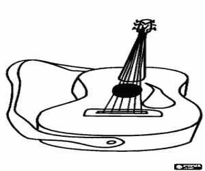Colorear Guitarra ac�stica de seis cuerdas