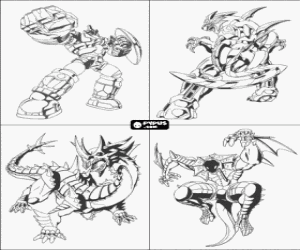 Colorear Invitaciones de cumplea�os con dibujos de Bakugan