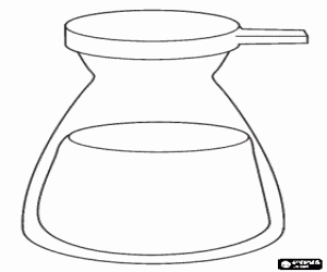 Colorear Jarra de cristal con tapa para bebidas como agua, vino o refrescos sin gas
