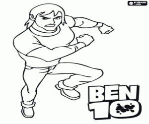 Colorear Kevin Levin, uno de los protagonistas de Ben 10 Alien Force