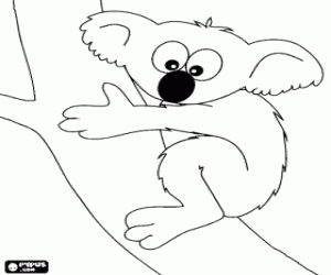 Colorear Koala trepando un �rbol