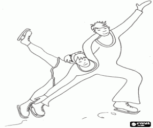 Colorear La competici�n por parejas es una de las disciplinas del patinaje art�stico sobre hielo