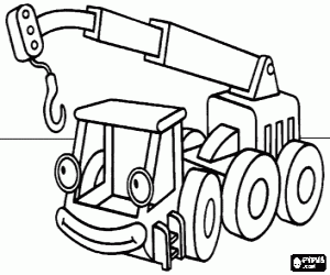 Colorear La gr�a Lofty, una de las m�quinas del equipo de Bob el Constructor