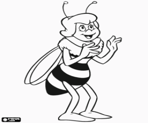 Colorear La se�orita Cassandra, profesora en la escuela de las abejas