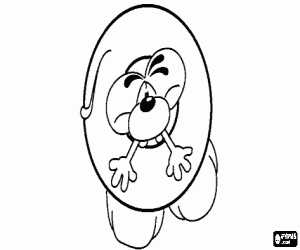Colorear Letra O con el ratoncito travieso 