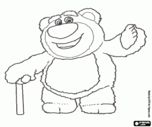 Colorear Lots-O'-Huggin' Bear o Lotso es un oso de peluche, es el lider de los juguetes de la guarder�a y el villano principal de Toy Story 3