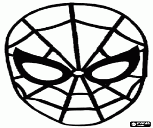 Colorear M�scara de Spiderman, el hombre ara�a