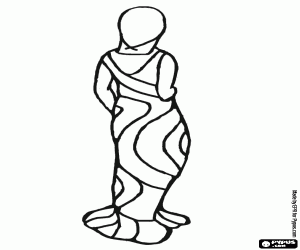 Colorear Modelo con vestido de fantas�a para fiesta 