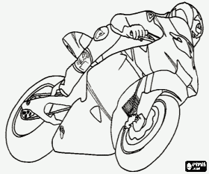 Colorear Moto deportiva de competici�n