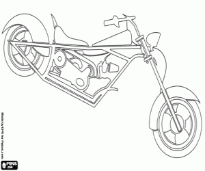 Colorear Motocicleta Chopper