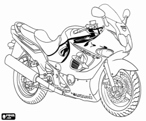 Colorear Motocicleta de carretera Suzuki