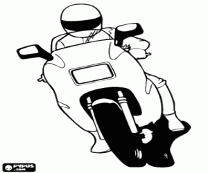Colorear Motocicleta de carretera