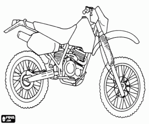 Colorear Motocicleta de enduro o todo terreno