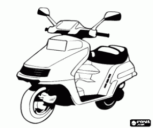 Colorear Motocicleta scootter