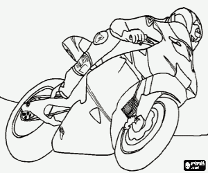 Colorear Motociclismo de velocidad - MotoGP con piloto