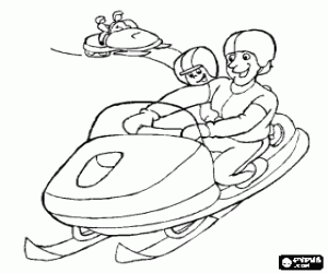 Colorear Motonieve o moto de nieve 