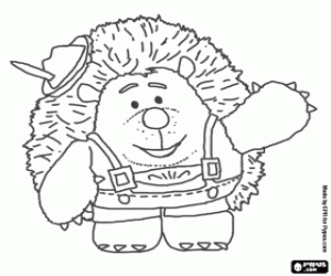 Colorear Mr. Pricklepants es un erizo de jueguete, es un juguete de Bonnie