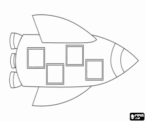 Colorear Nave espacial con grandes ventanas 