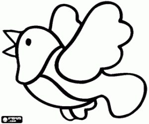 Colorear P�jaro volando