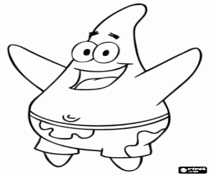 Colorear Patricio Estrella es el mejor amigo de Bob Esponja